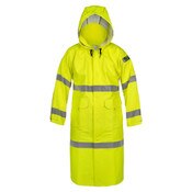Lakeland FR Arc Rated 48 Inch PU Rain Coat in Hi-Vis Yellow